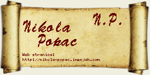 Nikola Popac vizit kartica